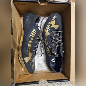 Under Armour Men's Black and Gold SpeedForm Sprint Pro Shoes